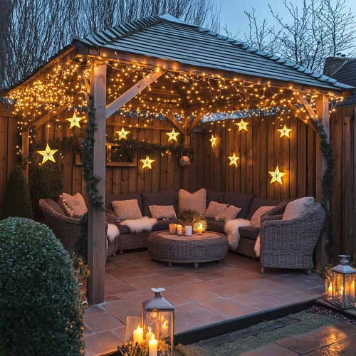 Декор беседки, террасы или зоны отдыха