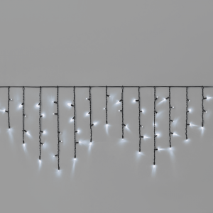Гирлянда Бахрома INOXHUB 3×0.6м, 108 LED, 220В, IP65, чёрная резина 3.3мм, БЕЛАЯ фото Иноксхаб