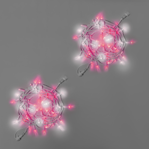 Светодиодная гирлянда INOXHUB Нить 10м, 100 LED, соединяемая, с мерцанием, 220В, IP65, белый резиновый провод 2.3мм, РОЗОВАЯ фото Иноксхаб