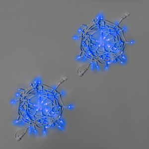 Светодиодная гирлянда INOXHUB Нить 10м, 100 LED, соединяемая, 220В, IP65, белый резиновый провод 3.3мм, СИНЯЯ фото Иноксхаб