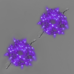 Светодиодная гирлянда INOXHUB Нить 10м, 100 LED, соединяемая, 220В, IP65, прозрачный провод, ФИОЛЕТОВЫЙ фото Иноксхаб