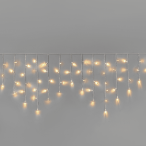 Гирлянда Бахрома INOXHUB 3×0.6м, 108 LED, 220В, IP65, белая резина 3.3мм, ТЁПЛАЯ БЕЛАЯ фото Иноксхаб