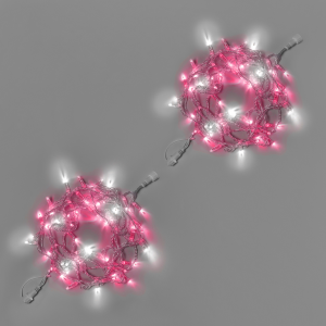 Светодиодная гирлянда INOXHUB Нить 10м, 100 LED, соединяемая, с мерцанием, 220В, IP65, прозрачный провод, РОЗОВАЯ фото Иноксхаб