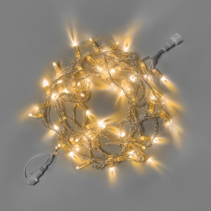 Светодиодная гирлянда INOXHUB Нить 10м, 100 LED, соединяемая, 24В, IP65, прозрачный провод, ТЁПЛАЯ БЕЛАЯ фото Иноксхаб