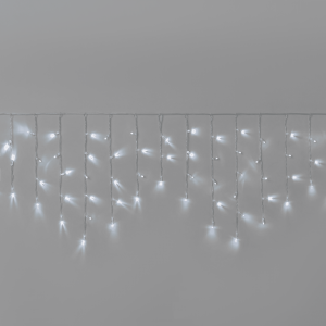 Гирлянда Бахрома INOXHUB 3×0.6м, 108 LED, 220В, IP65, прозрачный провод, БЕЛАЯ фото Иноксхаб