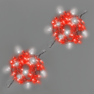 Светодиодная гирлянда INOXHUB Нить 10м, 100 LED, соединяемая, с мерцанием, 220В, IP65, прозрачный провод, КРАСНАЯ фото Иноксхаб