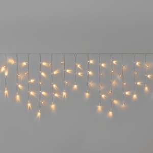 Гирлянда Бахрома INOXHUB 3×0.6м, 108 LED, 220В, IP65, прозрачный провод, ТЁПЛАЯ БЕЛАЯ фото Иноксхаб