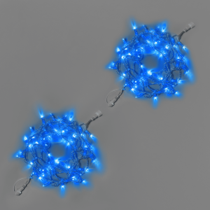 Светодиодная гирлянда INOXHUB Нить 10м, 100 LED, соединяемая, 220В, IP65, прозрачный провод, СИНЯЯ фото Иноксхаб