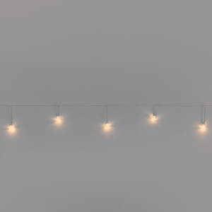 Гирлянда Стрит-Лофт INOXHUB 10м, 20 ламп, 220В, IP65, белая резина 3.3мм, ТЁПЛЫЙ БЕЛЫЙ фото Иноксхаб