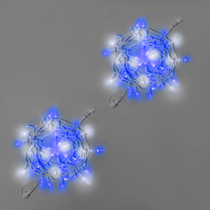 Светодиодная гирлянда INOXHUB Нить 10м, 100 LED, соединяемая, с мерцанием, 220В, IP65, белый резиновый провод 3.3мм, СИНЯЯ фото Иноксхаб