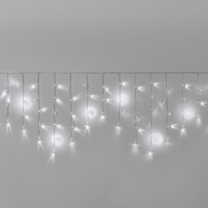 Гирлянда Бахрома INOXHUB 3×0.6м, мерцающая, 108 LED, 220В, IP65, прозрачный провод, БЕЛАЯ фото Иноксхаб