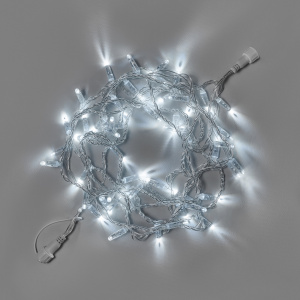 Светодиодная гирлянда INOXHUB Нить 10м, 100 LED, соединяемая, 24В, IP65, прозрачный провод, БЕЛАЯ фото Иноксхаб