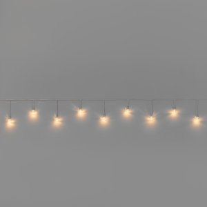 Гирлянда Стрит-Лофт INOXHUB 5м, 20 ламп, 220В, IP65, белая резина 2.3мм, ТЁПЛЫЙ БЕЛЫЙ фото Иноксхаб