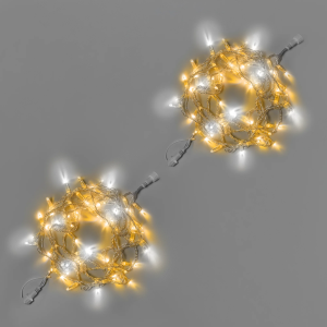 Светодиодная гирлянда INOXHUB Нить 10м, 100 LED, соединяемая, с мерцанием, 220В, IP65, прозрачный провод, ЖЕЛТАЯ фото Иноксхаб