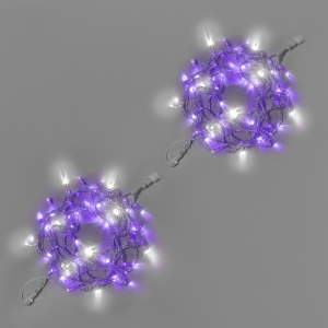 Светодиодная гирлянда INOXHUB Нить 10м, 100 LED, соединяемая, с мерцанием, 220В, IP65, прозрачный провод, ФИОЛЕТОВАЯ фото Иноксхаб