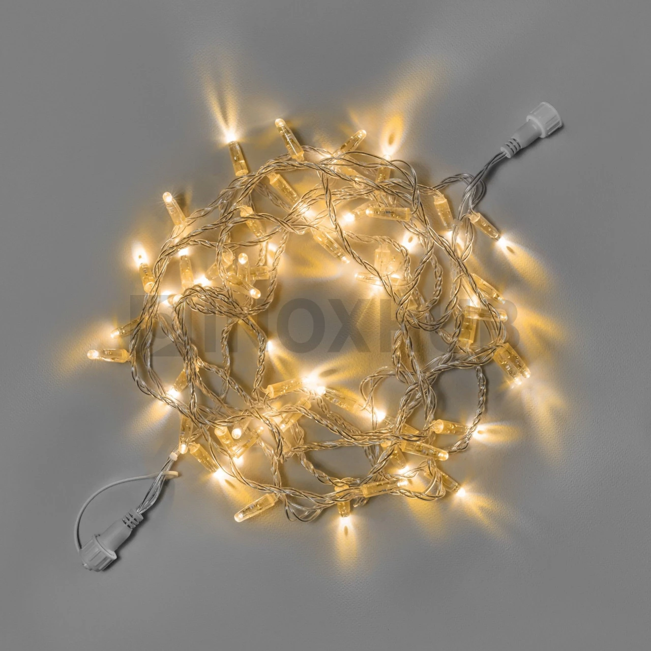 Светодиодная гирлянда INOXHUB Нить 10м, 100 LED, соединяемая, 220В, IP65, прозрачный провод, ТЁПЛАЯ БЕЛАЯ фото Иноксхаб