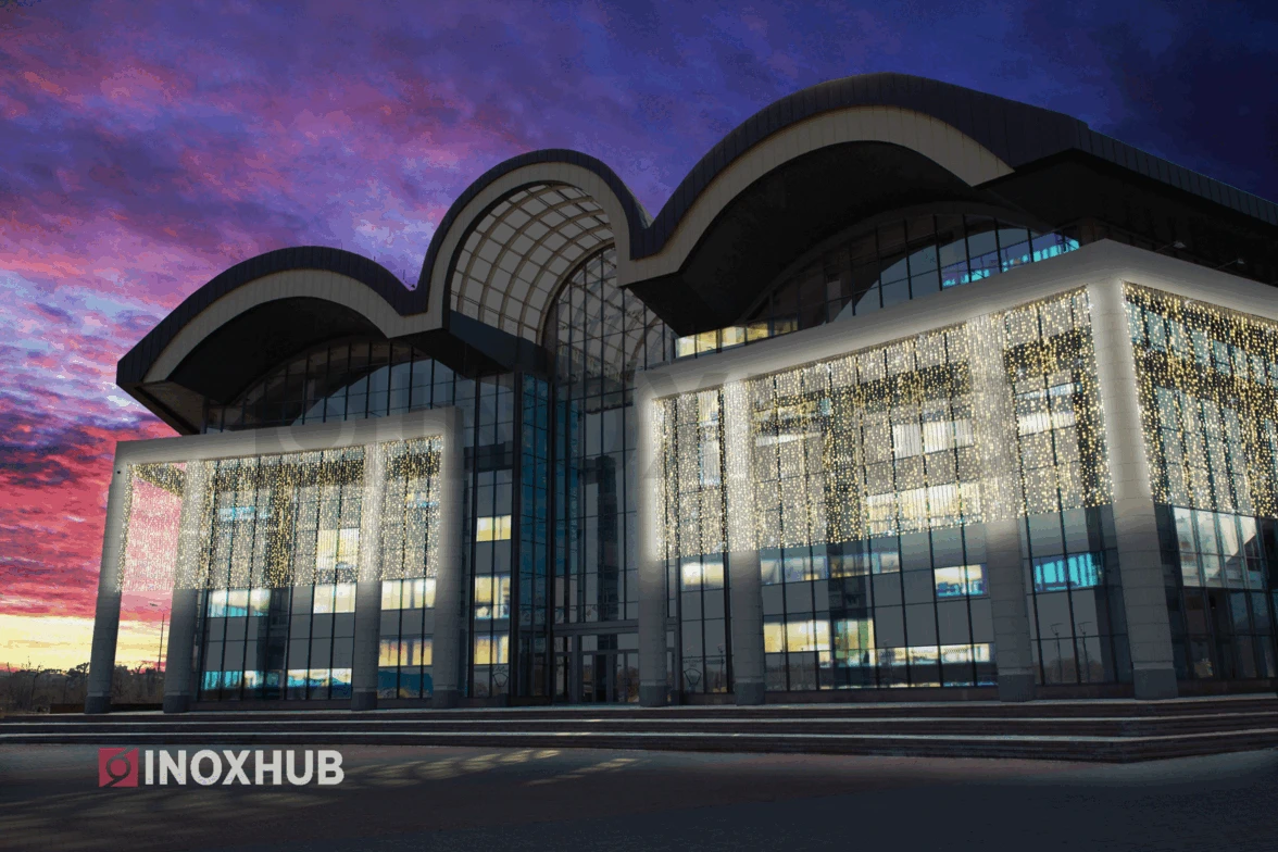 Гирлянда Занавес INOXHUB 2×6м, мерцающий, 1000 LED, 220В, IP65, черная резина 2.3мм, ТЕПЛЫЙ БЕЛЫЙ фото Иноксхаб