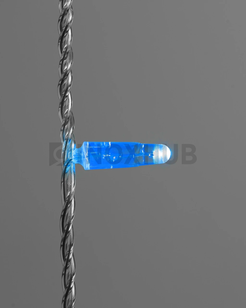 Гирлянда Бахрома INOXHUB 3×0.9м, 144 LED, 220В, IP65, прозрачный провод, СИНЯЯ фото Иноксхаб