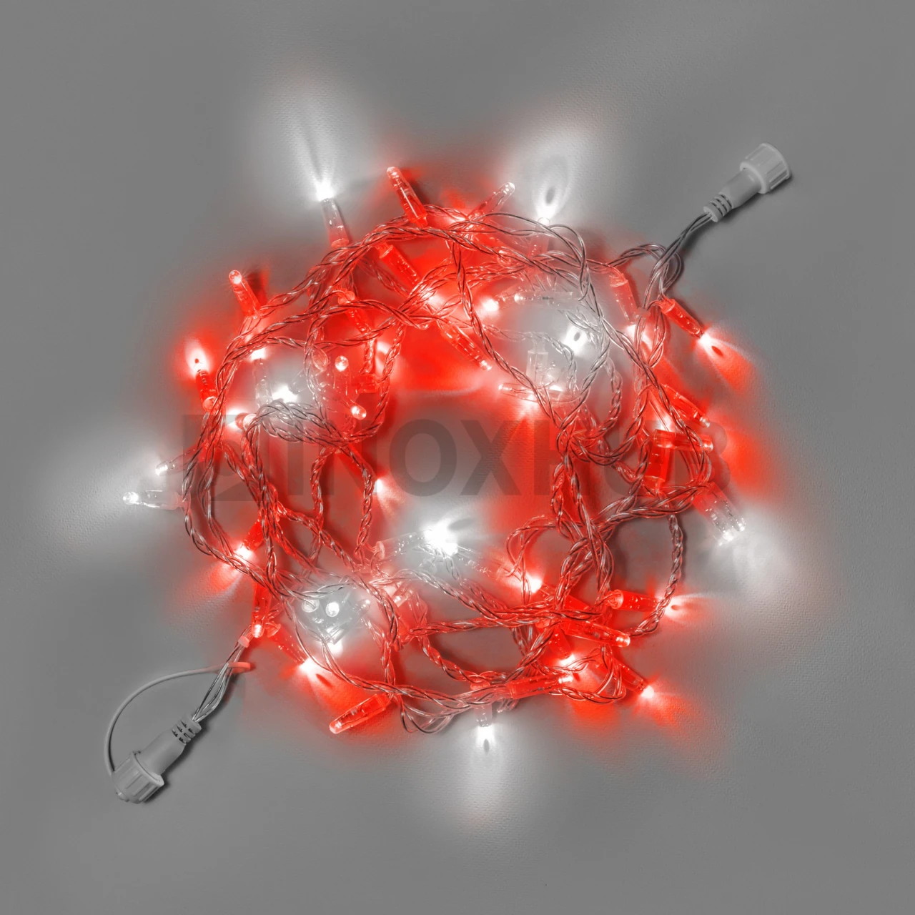 Светодиодная гирлянда INOXHUB Нить 10м, 100 LED, соединяемая, с мерцанием, 220В, IP65, прозрачный провод, КРАСНАЯ фото Иноксхаб