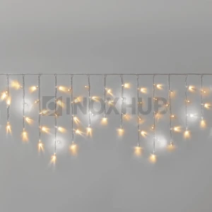Гирлянда Бахрома INOXHUB 3×0.6м, мерцающая, 108 LED, 220В, IP65, прозрачный провод, ТЁПЛАЯ БЕЛАЯ фото Иноксхаб