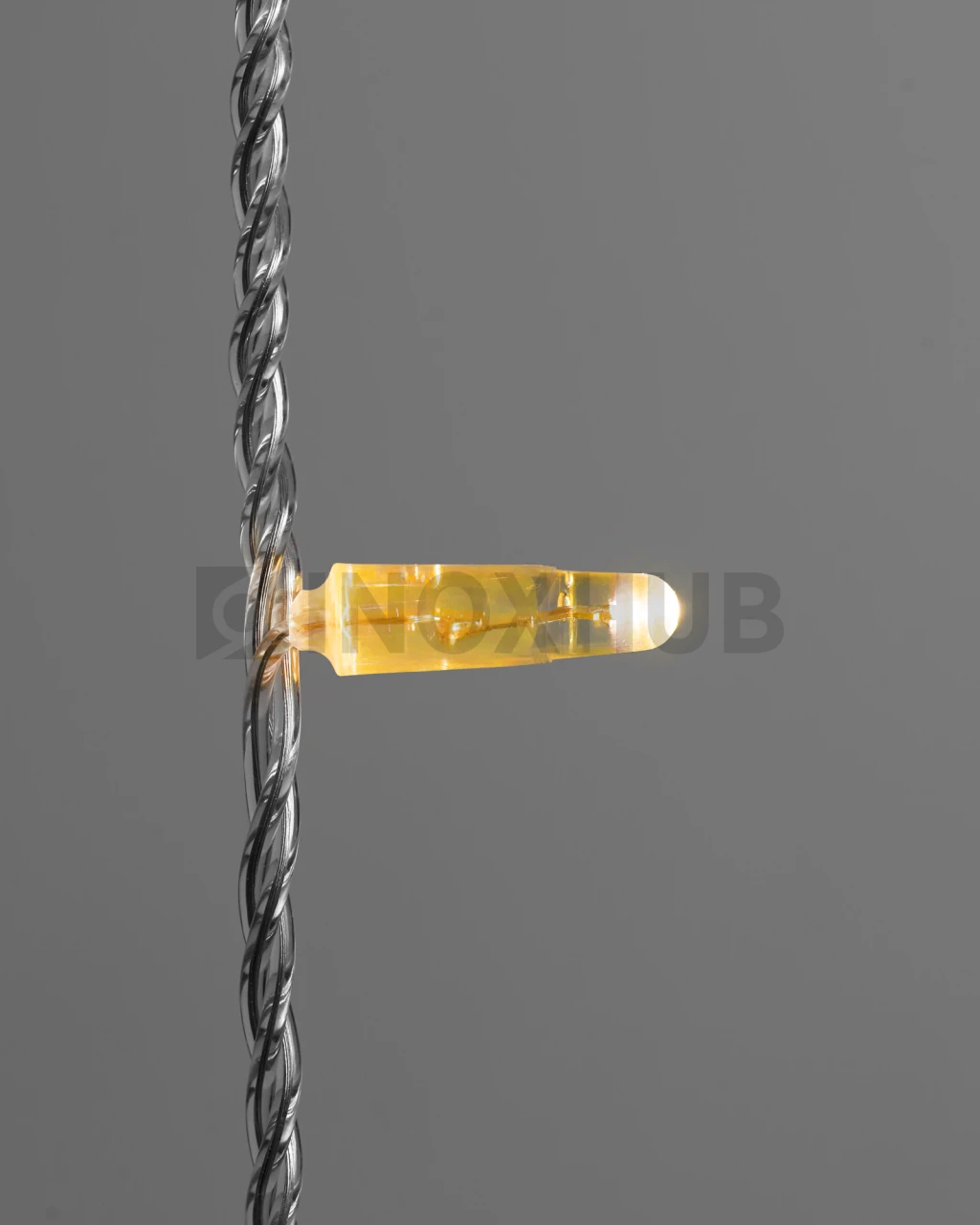 Светодиодная гирлянда INOXHUB Нить 10м, 100 LED, соединяемая, 220В, IP65, прозрачный провод, ЖЕЛТАЯ фото Иноксхаб