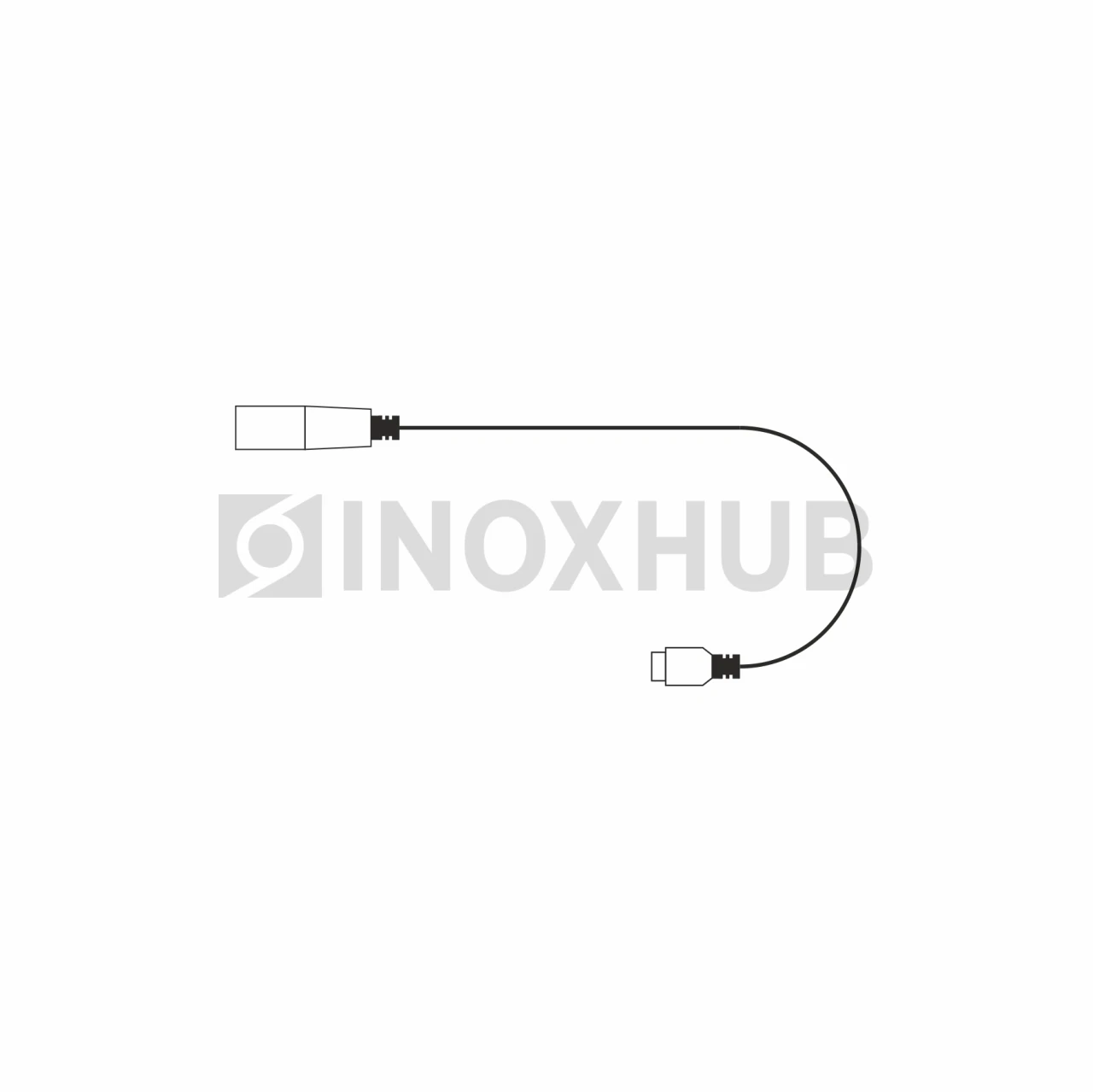 Переходник (адаптер) INOXHUB Дюралайт-Нить, 2-pin мама, белый провод фото Иноксхаб