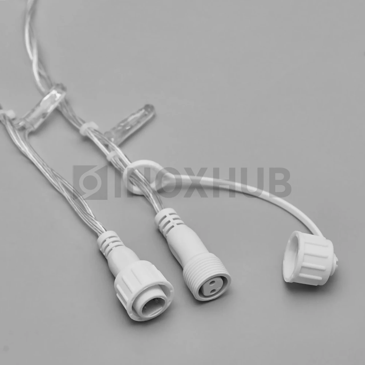 Гирлянда Занавес INOXHUB 2х1м Облегчённый, мерцающий, 200 LED, 220В, IP65, прозрачный провод, СИНИЙ фото Иноксхаб