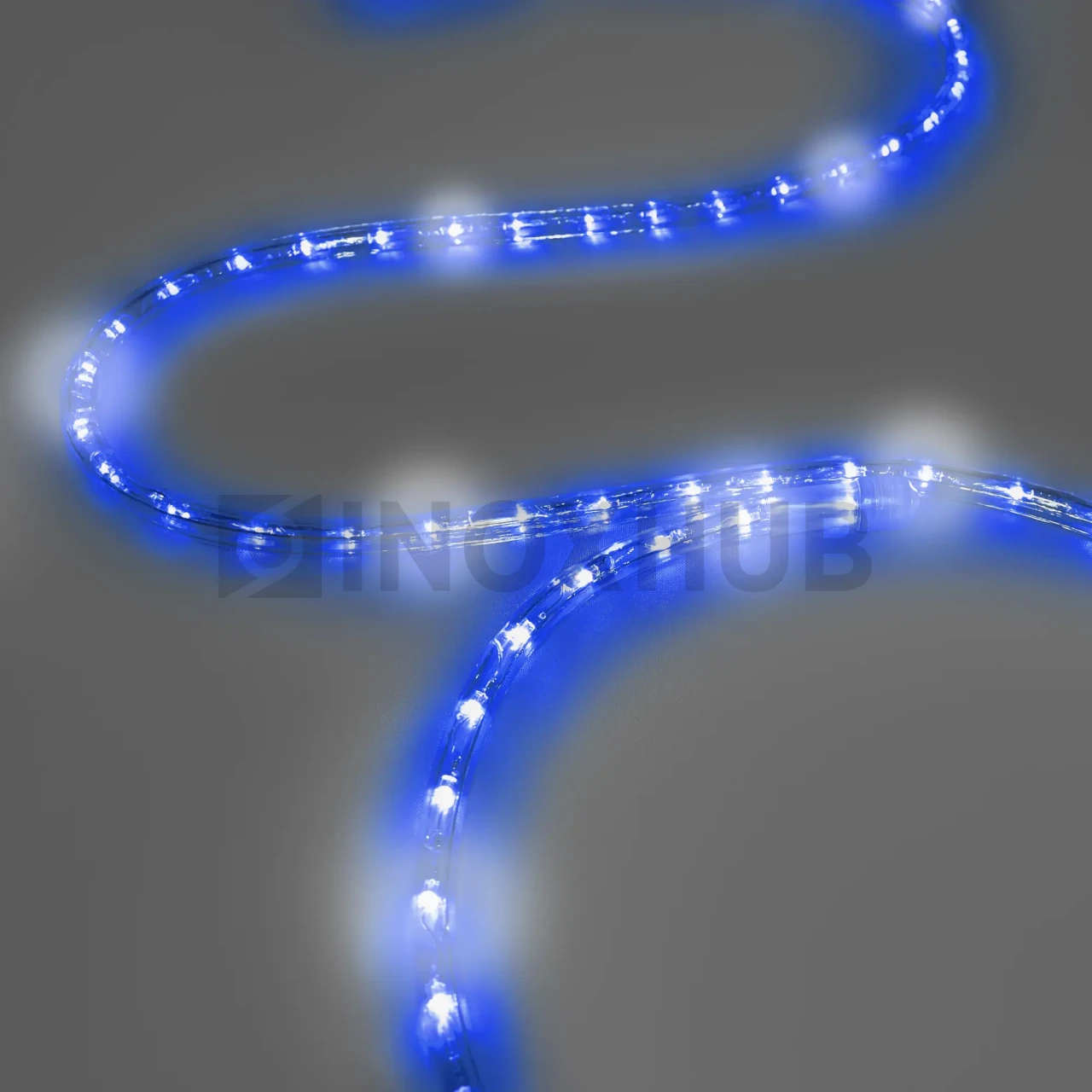 Дюралайт INOXHUB двухжильный 13 мм, круглый, бухта 100м, шаг резки 1м, 36 светодиодов на метр, мерцающий, 220В, IP65, СИНИЙ фото Иноксхаб