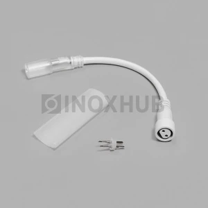 Переходник (адаптер) INOXHUB Дюралайт-Нить, 2-pin мама, белый провод фото Иноксхаб
