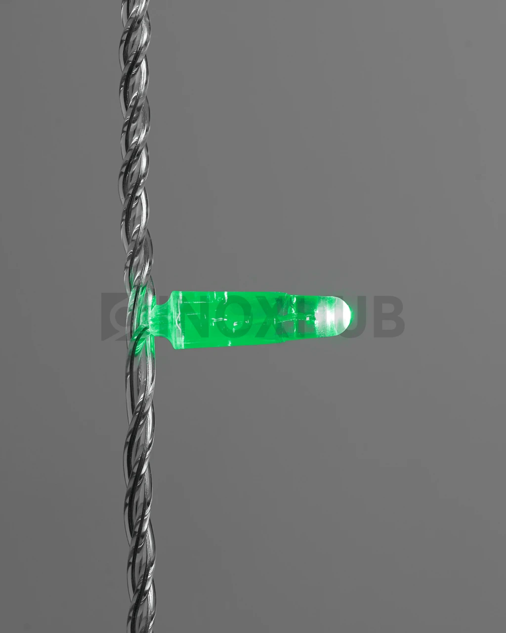 Светодиодная гирлянда INOXHUB Нить 10м, 100 LED, соединяемая, с мерцанием, 220В, IP65, прозрачный провод, ЗЕЛЕНАЯ фото Иноксхаб