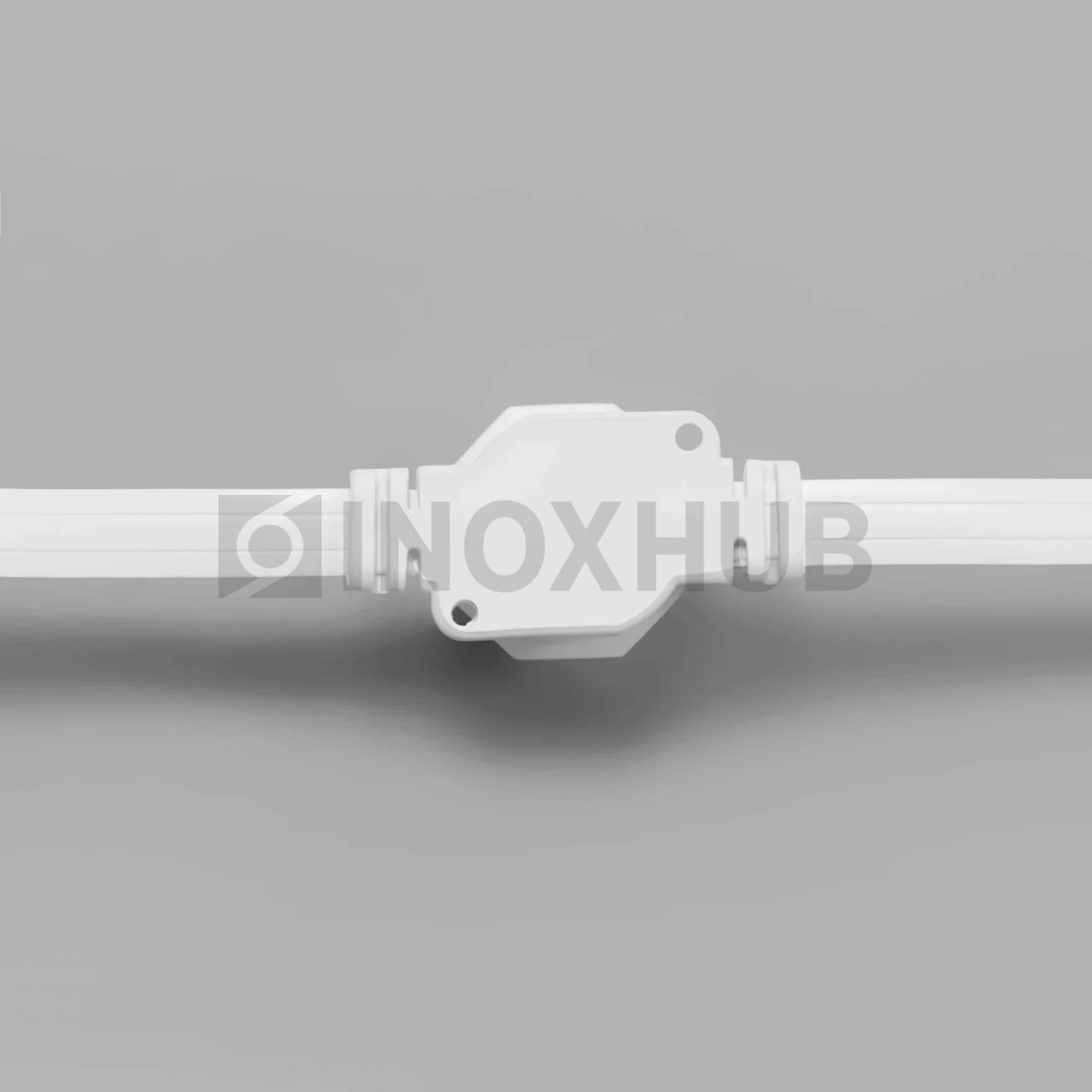 Белт-Лайт INOXHUB, шаг 40см, БЕЛЫЙ резиновый, двухжильный шлейф, 125 резиновых патронов с латунными контактами, цоколь E27, бухта 50м фото Иноксхаб