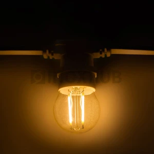 Лампочка для Белт-Лайта INOXHUB 220В, цоколь E27, ФИЛАМЕНТ, G45, 2Вт, ТЁПЛАЯ БЕЛАЯ фото Иноксхаб