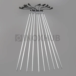 Гирлянда Тающие сосульки INOXHUB, комплект 10 штук, 12В, IP65, 10×0.8м, чёрный ПВХ, БЕЛЫЙ фото Иноксхаб