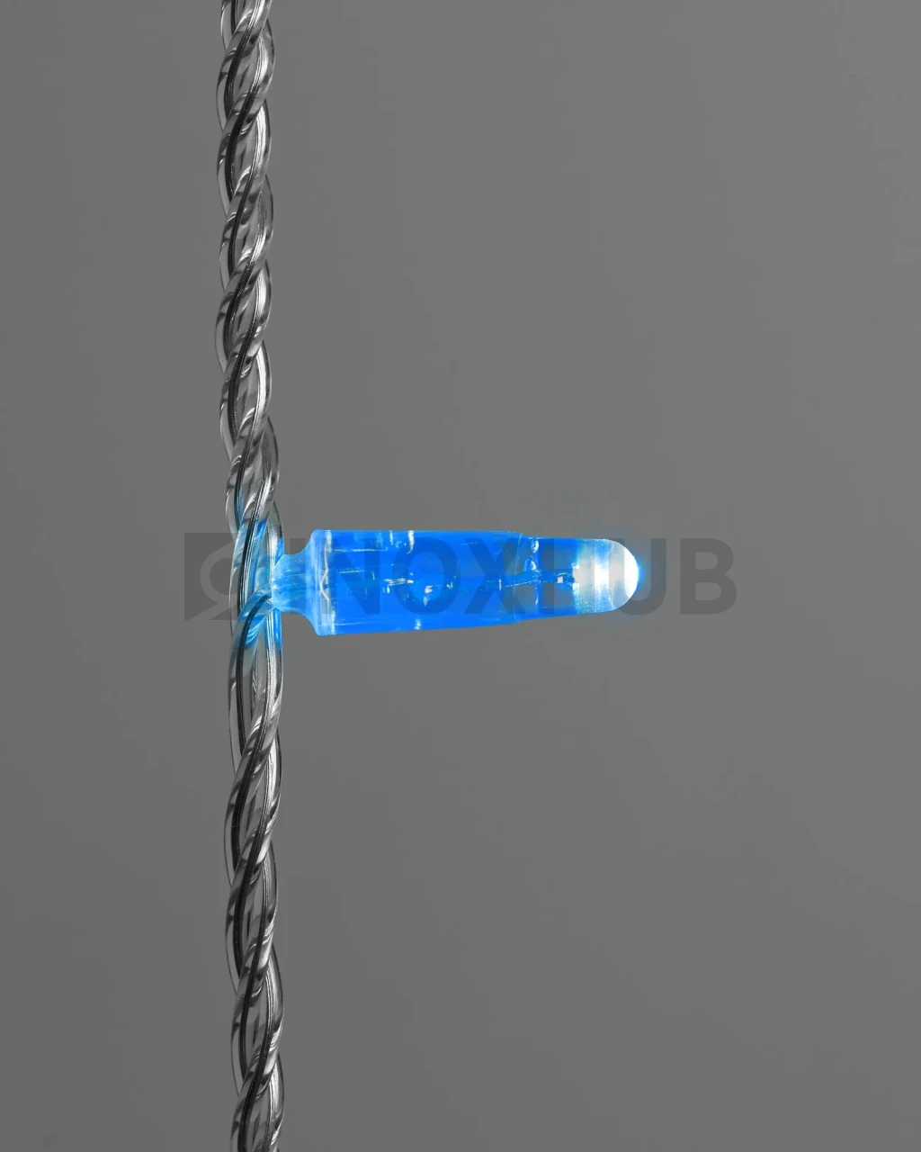 Светодиодная гирлянда INOXHUB Нить 10м, 100 LED, соединяемая, 24В, IP65, прозрачный провод, СИНЯЯ фото Иноксхаб