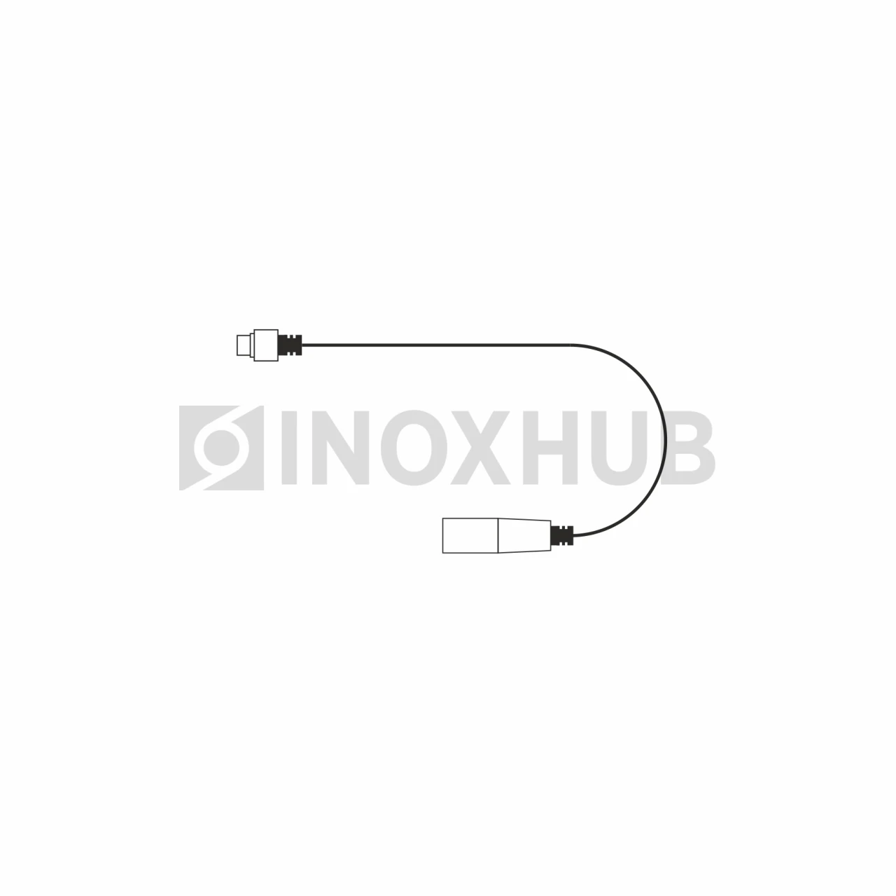 Переходник (адаптер) INOXHUB Нить-Дюралайт, 2-pin папа, белый провод фото Иноксхаб