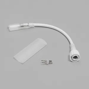 Переходник (адаптер) INOXHUB Нить-Дюралайт, 2-pin папа, белый провод фото Иноксхаб
