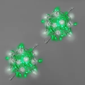 Светодиодная гирлянда INOXHUB Нить 10м, 100 LED, соединяемая, с мерцанием, 220В, IP65, белый резиновый провод 2.3мм, ЗЕЛЁНАЯ фото Иноксхаб