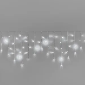 Гирлянда Бахрома INOXHUB 3×0.6м, мерцающая, 108 LED, 220В, IP65, белая резина 3.3мм, БЕЛАЯ фото Иноксхаб