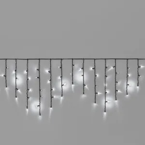 Гирлянда Бахрома INOXHUB 3×0.6м, мерцающая, 108 LED, 220В, IP65, чёрная резина 3.3мм, БЕЛАЯ фото Иноксхаб