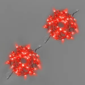 Светодиодная гирлянда INOXHUB Нить 10м, 100 LED, соединяемая, 220В, IP65, прозрачный провод, КРАСНАЯ фото Иноксхаб