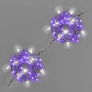 Светодиодная гирлянда INOXHUB Нить 10м, 100 LED, соединяемая, с мерцанием, 220В, IP65, прозрачный провод, ФИОЛЕТОВАЯ фото Иноксхаб