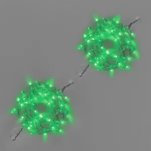 Светодиодная гирлянда INOXHUB Нить 10м, 100 LED, соединяемая, 220В, IP65, прозрачный провод, ЗЕЛЕНЫЙ фото Иноксхаб