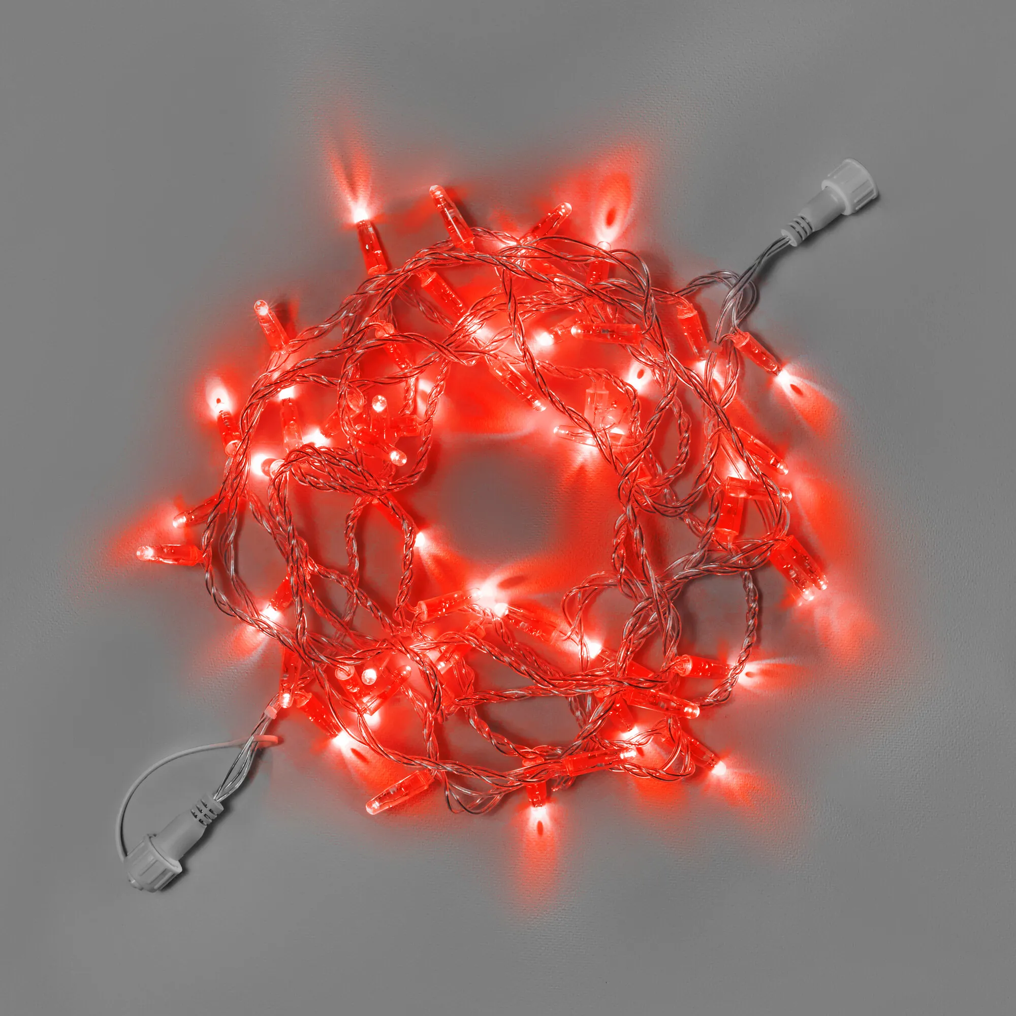 Светодиодная гирлянда INOXHUB Нить 10м, 100 LED, соединяемая, 24В, IP65, прозрачный провод, КРАСНАЯ фото Иноксхаб